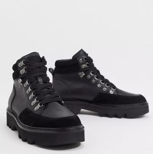 All saints black lodge hiker boots 9